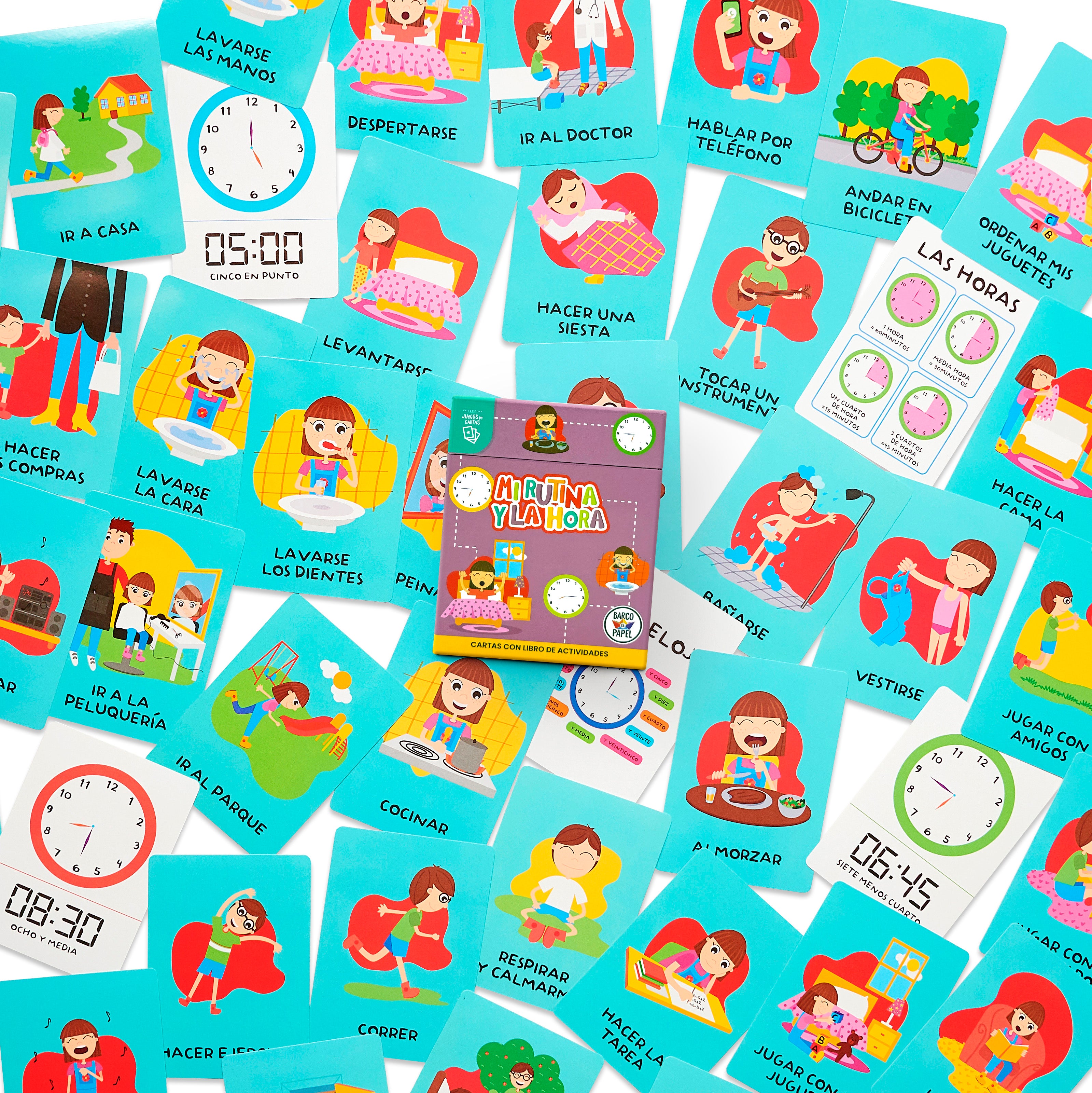 Mi rutina y la hora. Juego de cartas Mi rutina y la hora. Juego de cartas